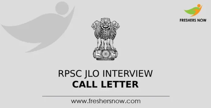 RPSC JLO Interview Call Letter