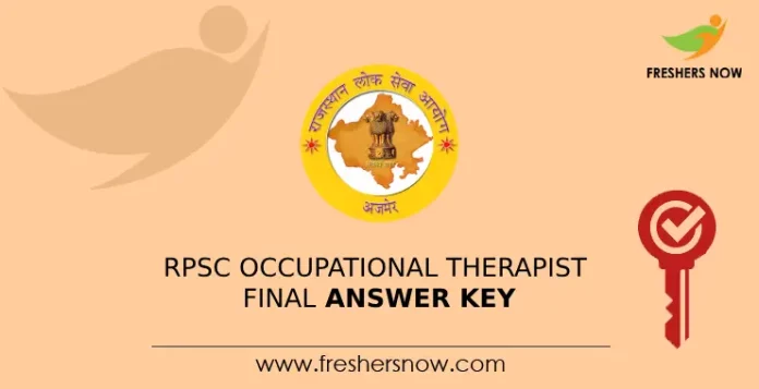 RPSC Occupational Therapist Final Answer Key
