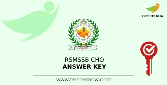 RSMSSB CHO Answer Key