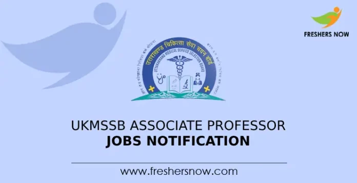 UKMSSB Associate Professor Jobs Notification