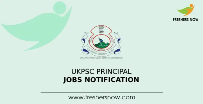 UKPSC Principal Jobs Notification