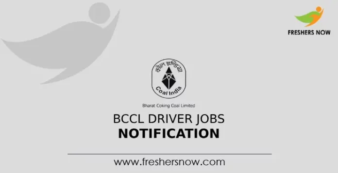 BCCL Driver Jobs Notification 2024