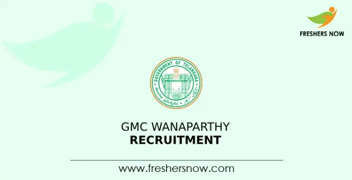 GMC Wanaparthy Recruitment