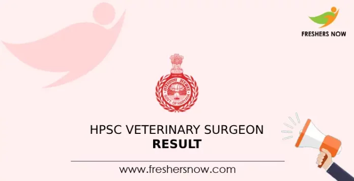 HPSC Veterinary Surgeon Result