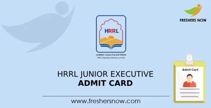 HRRL Junior Executive Admit Card 2024