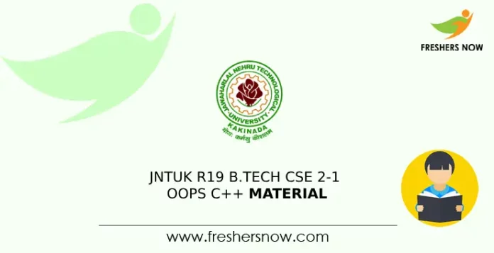 JNTUK R19 B.Tech CSE 2-1 OOPS C++ Material
