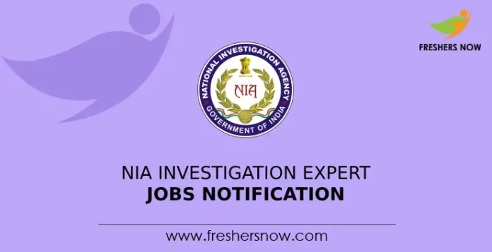 NIA Investigation Expert Jobs Notification