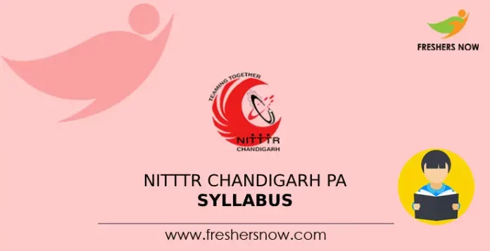 NITTTR Chandigarh PA Syllabus