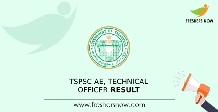 TSPSC AE Technical Officer Result