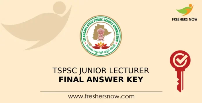 TSPSC Junior Lecturer Final Answer Key 2024