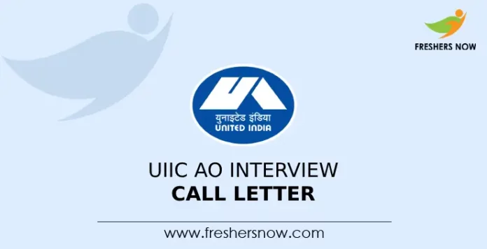 UIIC AO Interview Call Letter 2024