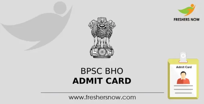 BPSC BHO Admit Card