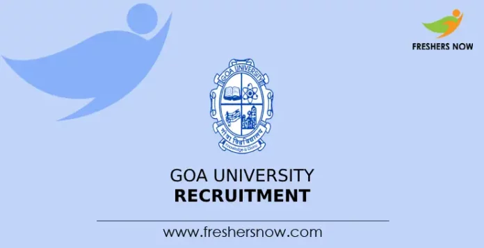 Goa University Recruitment