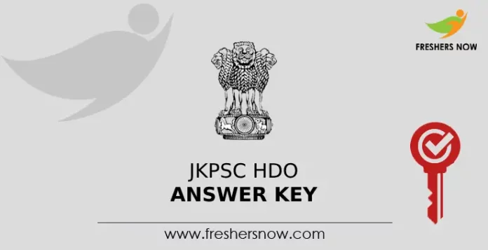JKPSC HDO Answer Key 2024