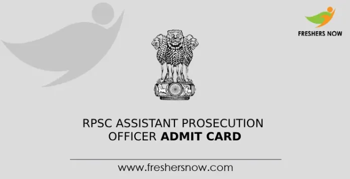 RPSC Assistant Prosecution Officer Admit Card 2024
