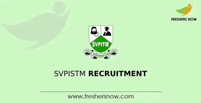 SVPISTM Recruitment