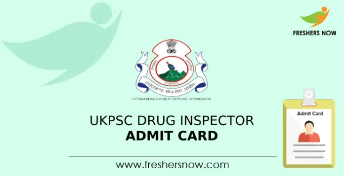 UKPSC Drug Inspector Admit Card 2024