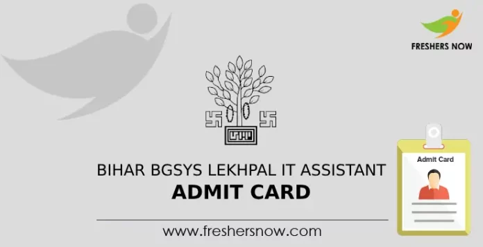 Bihar BGSYS Lekhpal IT Assistant Admit Card