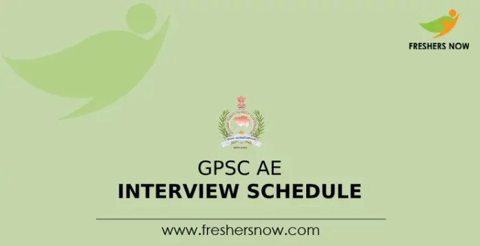 GPSC AE Interview Schedule