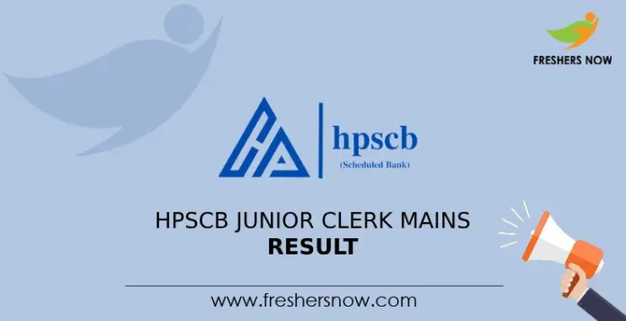 HPSCB Junior Clerk Mains Result