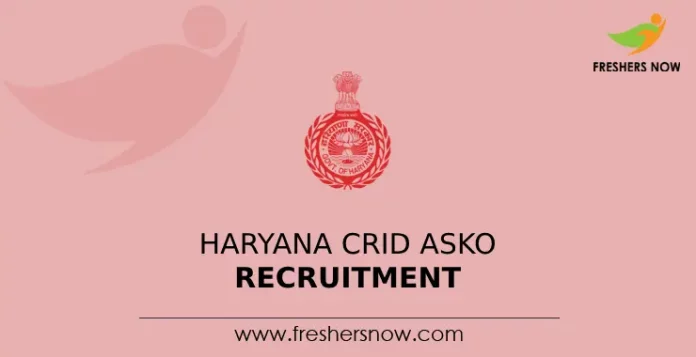Haryana CRID ASKO Recruitment