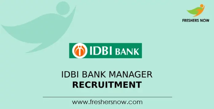 IDBI Bank Manager Recruitment