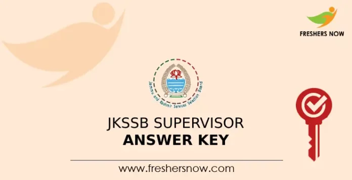 JKSSB Supervisor Answer Key