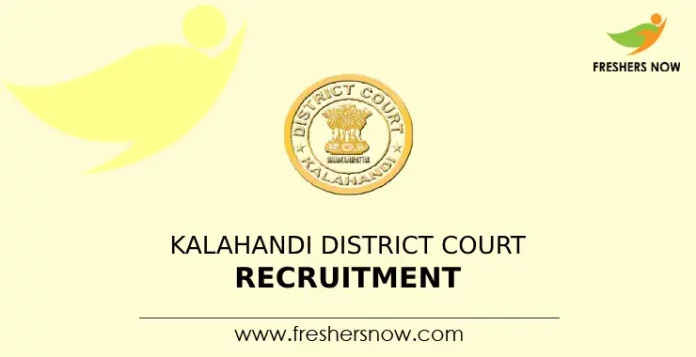 Kalahandi District Court Recruitment