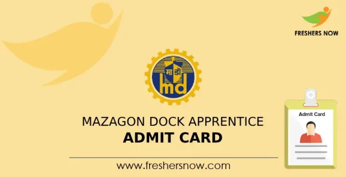 Mazagon Dock Apprentice Admit Card
