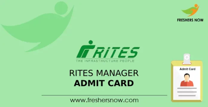 RITES Manager Admit Card