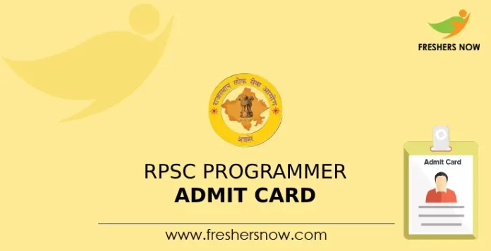 RPSC Programmer Admit Card