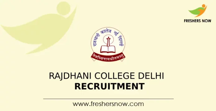 Rajdhani College Delhi Recruitment