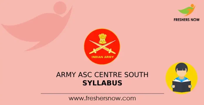 Army ASC Centre South Syllabus
