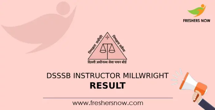 DSSSB Instructor Millwright Result