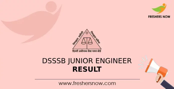 DSSSB Junior Engineer Result