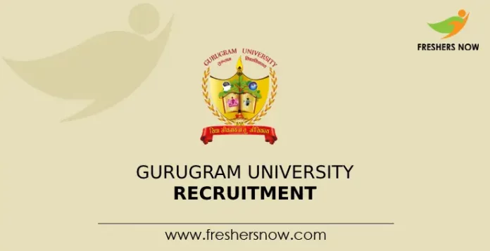 Gurugram University Recruitment