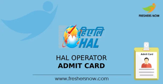 HAL Operator Admit Card