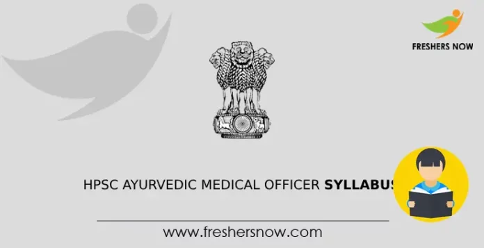 HPSC Ayurvedic Medical Officer syllabus