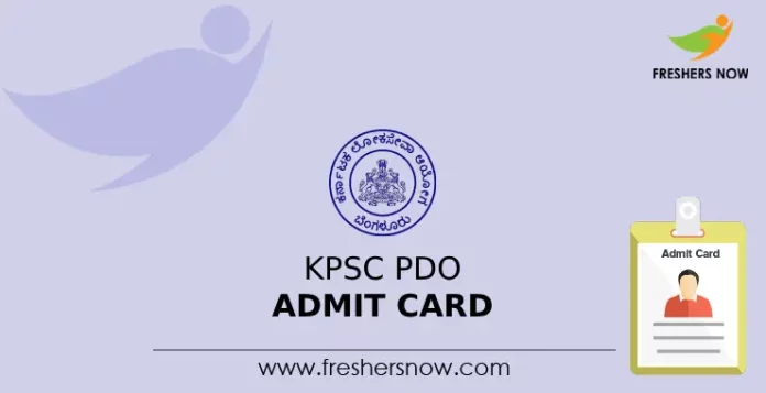 KPSC PDO Admit Card