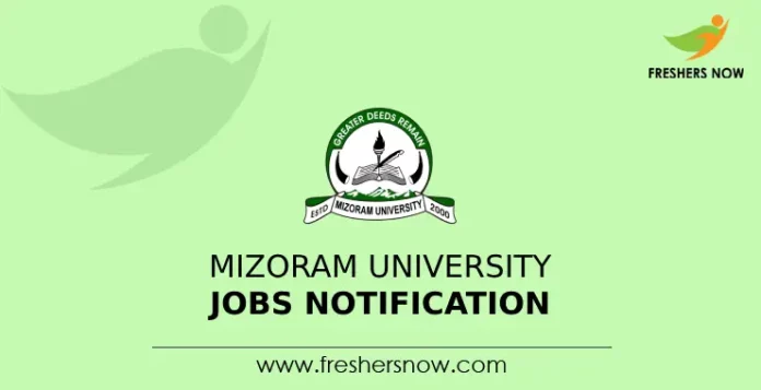 Mizoram University Jobs Notification