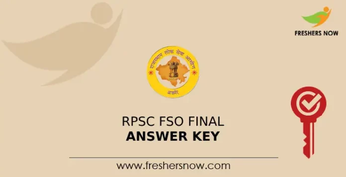 RPSC FSO Final Answer Key