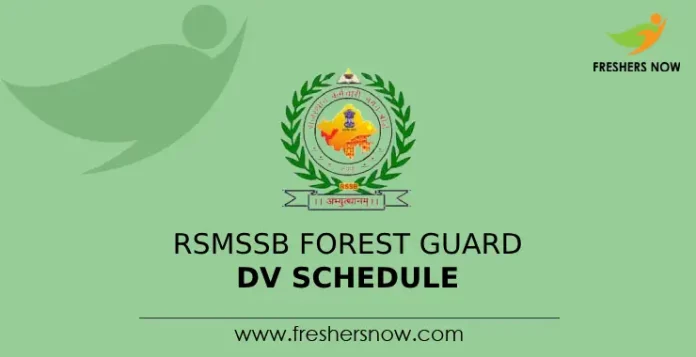 RSMSSB Forest Guard DV Schedule