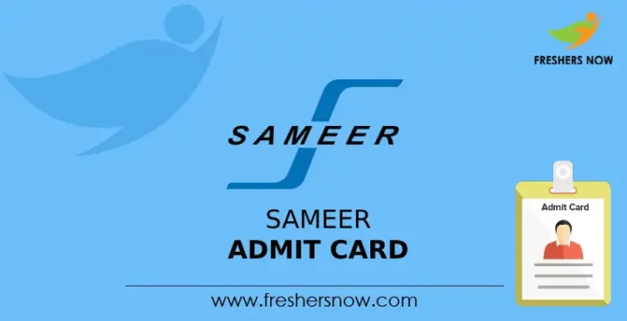 Sameer Admit Card