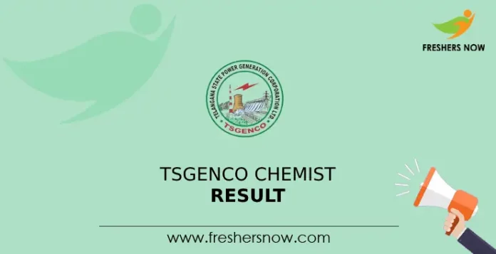 TSGENCO Chemist Result