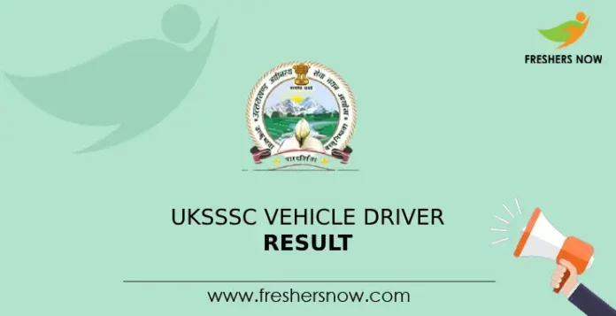 UKSSSC Vehicle Driver Result