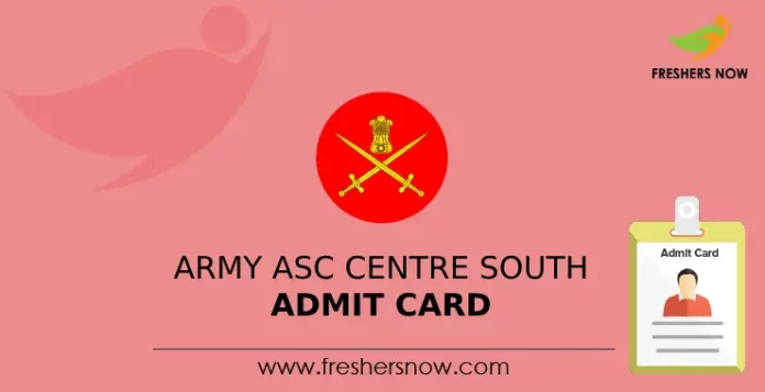 Army ASC Centre South Admit Card