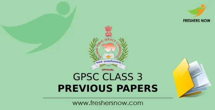 GPSC Class 3 Previous Question Papers PDF Download