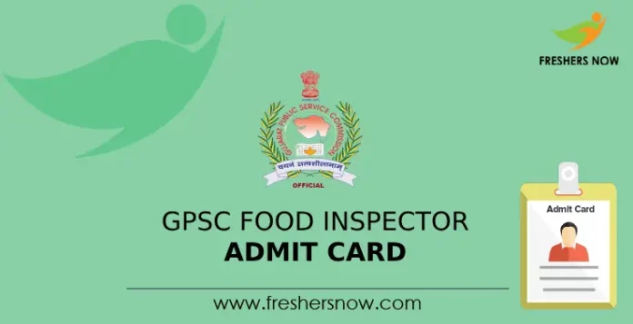 GPSC Food Inspector Admit Card