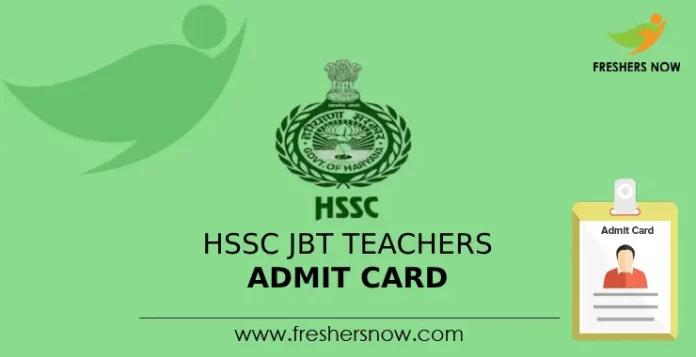 HSSC JBT Teachers Admit Card