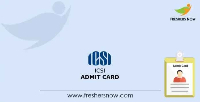 ICSI Admit Card